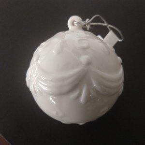 12 Porcelain Lace Ball Ornaments